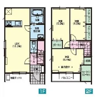 栃木県小山市西城南5【一戸建】の間取り