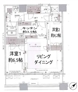 勝どきザ・タワー【34階】の間取り
