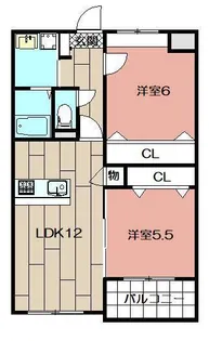 MDIプラデリビオ行橋駅前【2階】の間取り