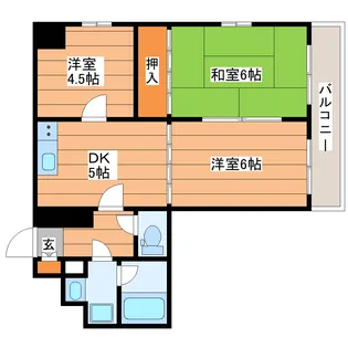 ボヌールI【4階】の間取り