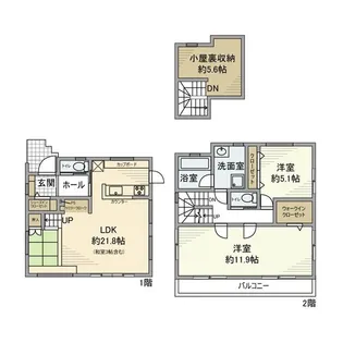 埼玉県富士見市大字水子【一戸建】の間取り