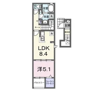 ソレアード B【2階】の間取り