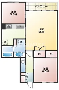 サーパス思案橋【15階】の間取り