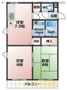 プルミエ弐番館【1階】の間取り