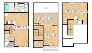 埼玉県さいたま市中央区円阿弥5【一戸建】の間取り