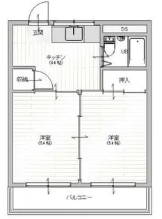 サンステージ八万【1階】の間取り