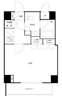 ルーブル泉岳寺前【5階】の間取り