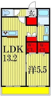 エスポワール芝山【1階】の間取り