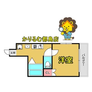 ラフォーレ都島北通【5階】の間取り