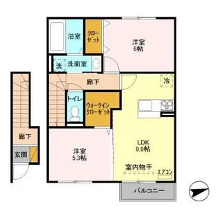 ボヌールロード【2階】の間取り