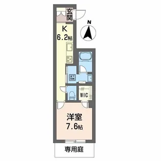 シャーメゾン九品寺【1階】の間取り