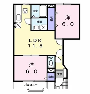 エーデルハイム【1階】の間取り