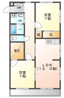 パークサイド瀬名川【1階】の間取り