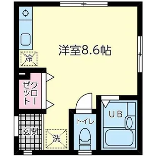 神奈川県茅ヶ崎市東海岸北2【アパート】の間取り