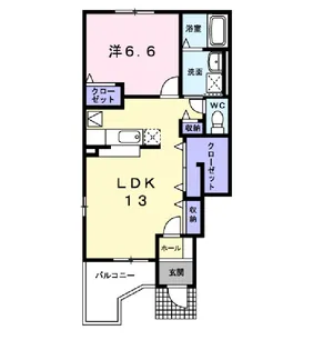 福島県本宮市本宮字坊屋敷【アパート】の間取り