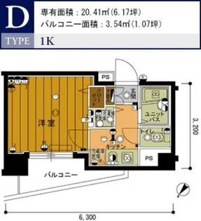 スカイコート池袋第7【3階】の間取り