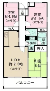 プラムハイツ澤田【6階】の間取り