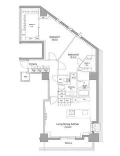 ザ・パークハビオ小石川【7階】の間取り