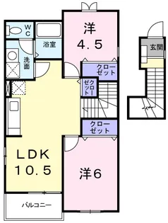 ソレーユD【2階】の間取り