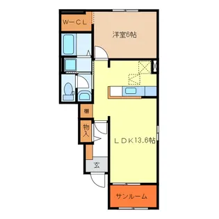 ウィン・アイランド【1階】の間取り