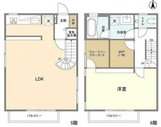 エストフルーヴ【5階】の間取り