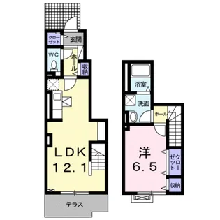 ショコラ岡田の間取り