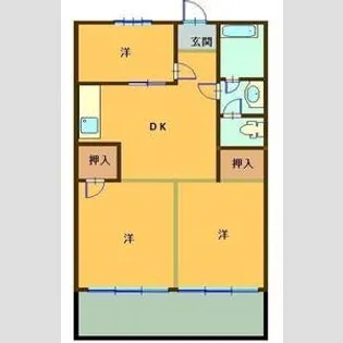 愛知県海部郡蟹江町大字今字二之坪【マンション】の間取り