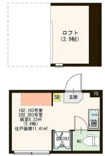 ハーモニーガーデン志茂【1階】の間取り