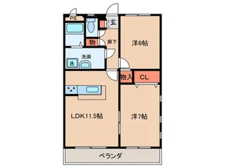 パラッツオ南陽【2階】の間取り