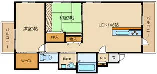 大阪府藤井寺市藤井寺3【アパート】の間取り