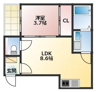 Clair Plage【3階】の間取り