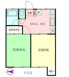 多摩コーポ【1階】の間取り