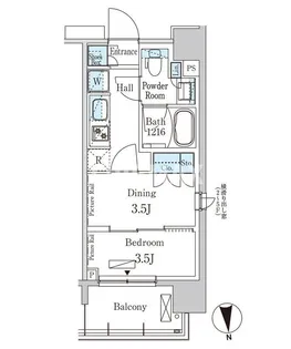 パークアクシス上野EAST【13階】の間取り