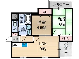 三井マンション【2階】の間取り