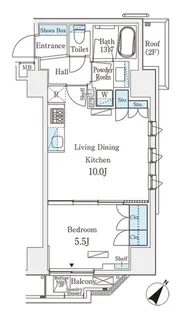 グレイスコート岩本町【6階】の間取り