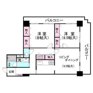 パレール川崎【7階】の間取り