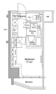 ザ・パークハビオ荏原中延駅前【3階】の間取り