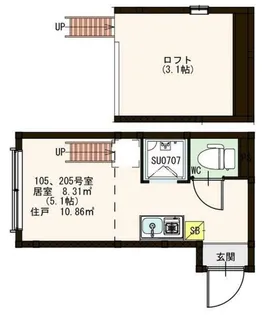 プログレッソ中野(プログレッソナカノ)【1階】の間取り