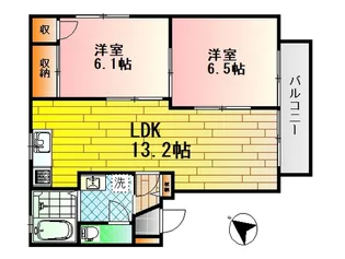 クレールT.I A棟【1階】の間取り