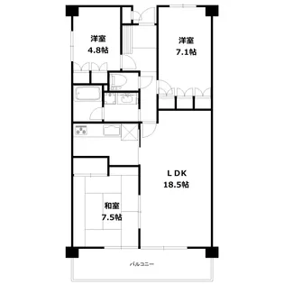 アーバンディラわらび【5階】の間取り