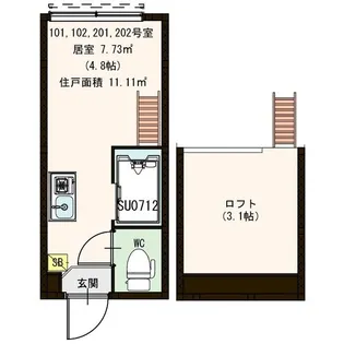 ハーモニーテラス阿佐谷南【1階】の間取り