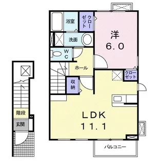 ヴィクトワール【2階】の間取り