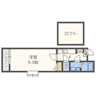 ピュア吉塚六番館【4階】の間取り