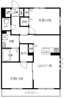 ドミシールM【2階】の間取り