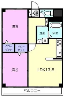 ロイヤルヒルズ美旗【2階】の間取り