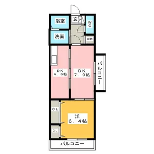 スイーツ・パシフィコ【3階】の間取り