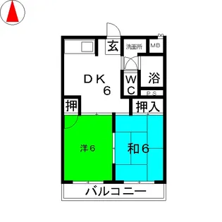 徳川園ウエストマンション【2階】の間取り