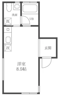 アズウェイ溝の口【1階】の間取り
