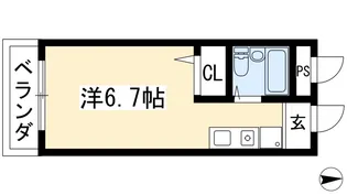 ハイツ鴨がわ【2階】の間取り