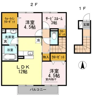 エスペランサ平野 α【2階】の間取り